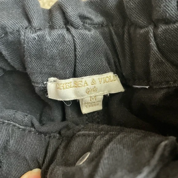 Chelsea & Violet High Waist Black Denim Shorts - Picture 4 of 5